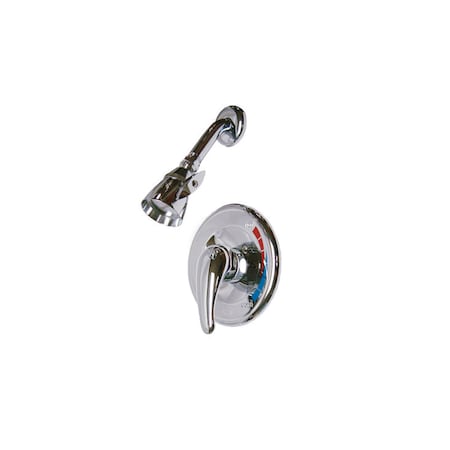 Kingston Brass Shower Faucet, Polished Chrome, Wall Mount KB6651LLSO